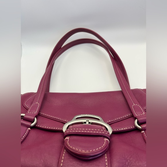 Cole Haan Magenta Leather Shoulder Bag - Picture 3 of 10